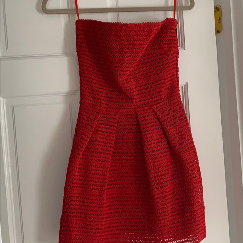 Red Strapless Dress